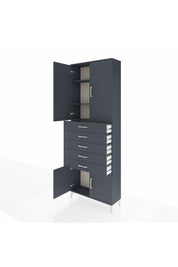 Arges Dolap 3 Raflı 5 Çekmeceli 4 Kapaklı 88x30x243 - S33M241V5A