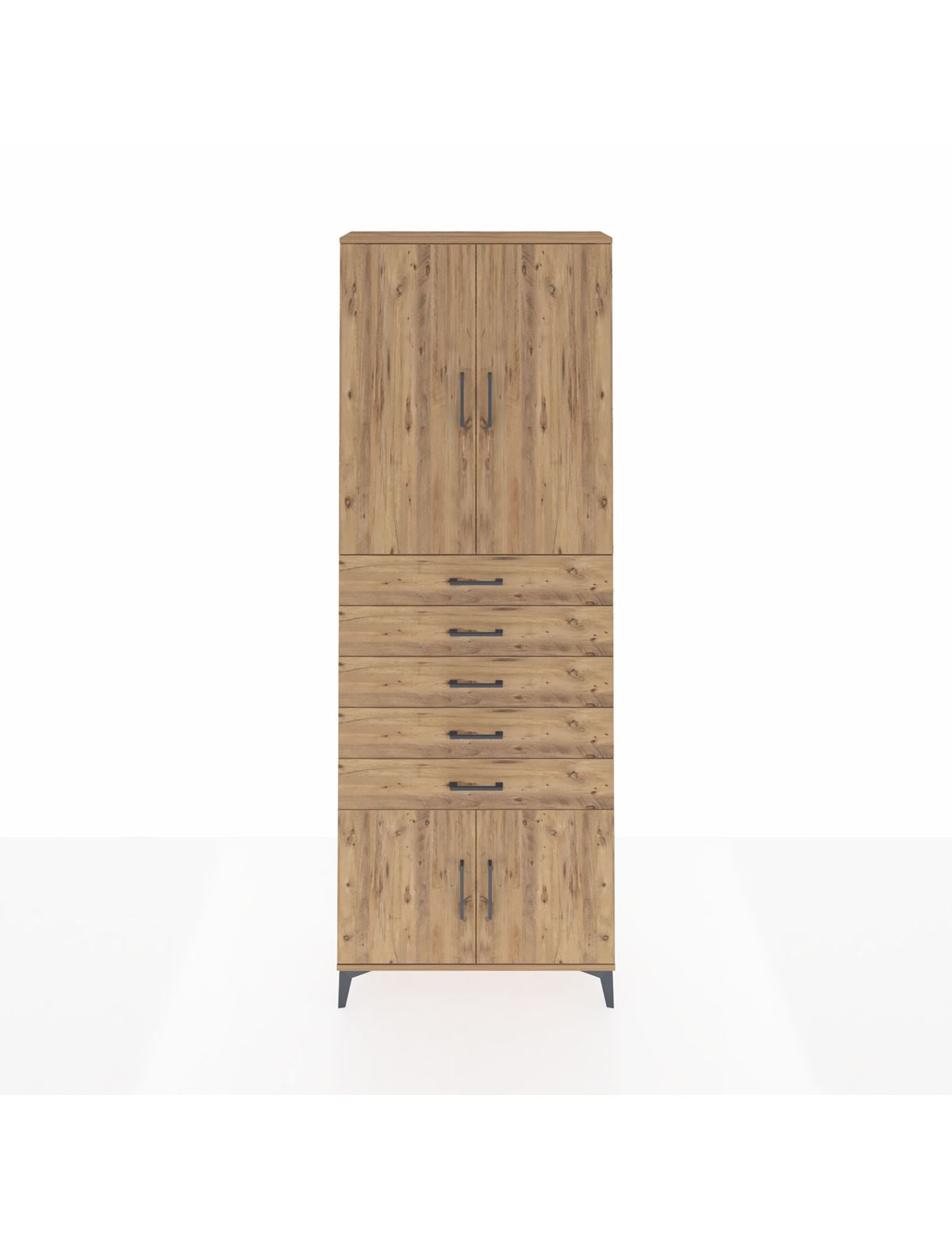 Arges Dolap 3 Raflı 5 Çekmeceli 4 Kapaklı 88x30x243 - S33M241V9A
