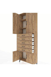 Arges Dolap 3 Raflı 5 Çekmeceli 4 Kapaklı 88x30x243 - S33M241V9A
