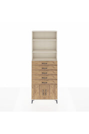 Arges Dolap 3 Raflı 5 Çekmeceli 2 Kapaklı 88x30x243 - S33M242V3A