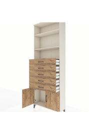 Arges Dolap 3 Raflı 5 Çekmeceli 2 Kapaklı 88x30x243 - S33M242V3A