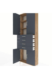 Arges Dolap 3 Raflı 4 Çekmeceli 4 Kapaklı 88x30x243 - S33M259V8A