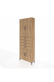 Arges Dolap 3 Raflı 4 Çekmeceli 4 Kapaklı 88x30x243 - S33M259V9A