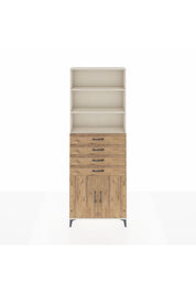 Arges Dolap 3 Raflı 4 Çekmeceli 2 Kapaklı 88x30x243 - S33M260V3A