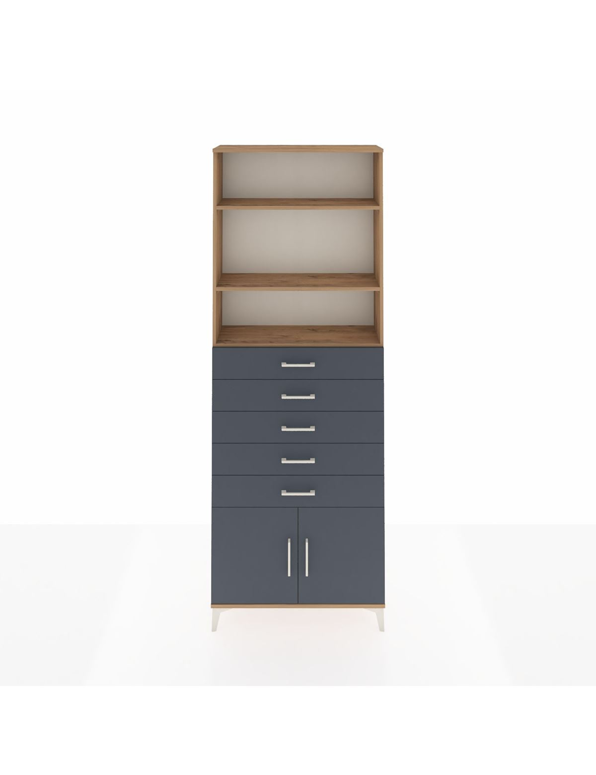 Arges Dolap 3 Raflı 5 Çekmeceli 2 Kapaklı 88x30x243 - S33M242V8A