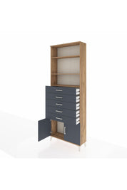 Arges Dolap 3 Raflı 5 Çekmeceli 2 Kapaklı 88x30x243 - S33M242V8A