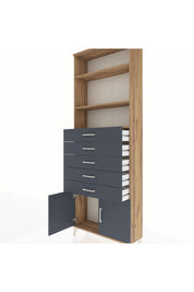 Arges Dolap 3 Raflı 5 Çekmeceli 2 Kapaklı 88x30x243 - S33M242V8A