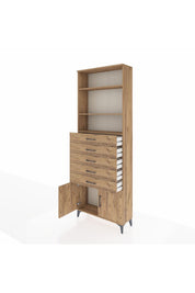 Arges Dolap 3 Raflı 5 Çekmeceli 2 Kapaklı 88x30x243 - S33M242V9A