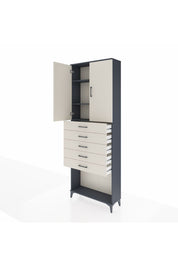 Arges Dolap 3 Raflı 5 Çekmeceli 2 Kapaklı 88x30x243 - S33M243V4A