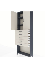 Arges Dolap 3 Raflı 5 Çekmeceli 2 Kapaklı 88x30x243 - S33M243V4A
