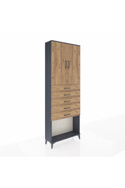 Arges Dolap 3 Raflı 5 Çekmeceli 2 Kapaklı 88x30x243 - S33M243V6A
