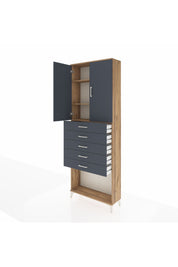 Arges Dolap 3 Raflı 5 Çekmeceli 2 Kapaklı 88x30x243 - S33M243V8A