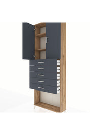 Arges Dolap 3 Raflı 5 Çekmeceli 2 Kapaklı 88x30x243 - S33M243V8A
