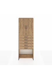 Arges Dolap 3 Raflı 5 Çekmeceli 2 Kapaklı 88x30x243 - S33M243V9A