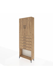 Arges Dolap 3 Raflı 5 Çekmeceli 2 Kapaklı 88x30x243 - S33M243V9A