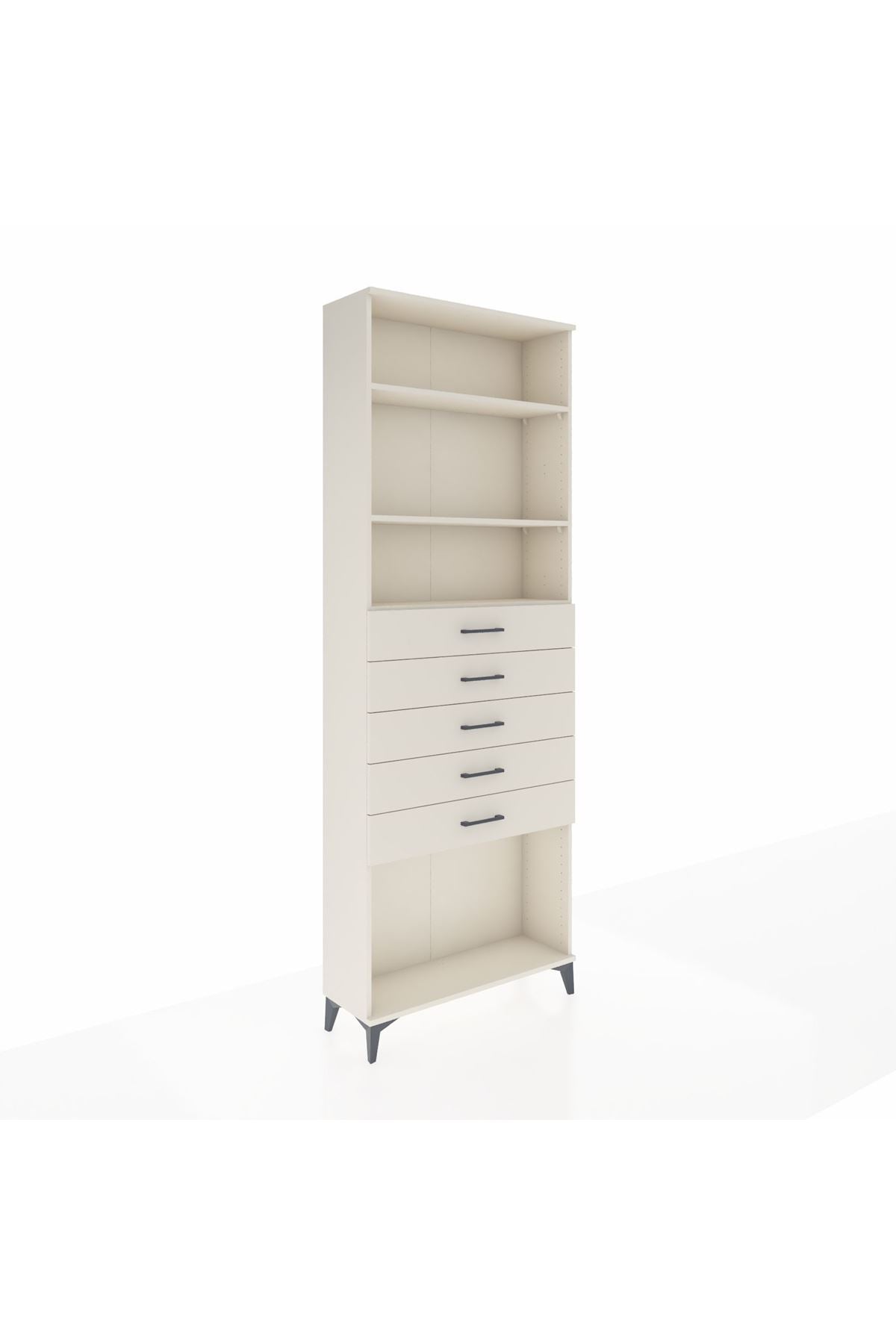 Arges Dolap 3 Raflı 5 Çekmeceli 88x30x243 - S33M244V1A