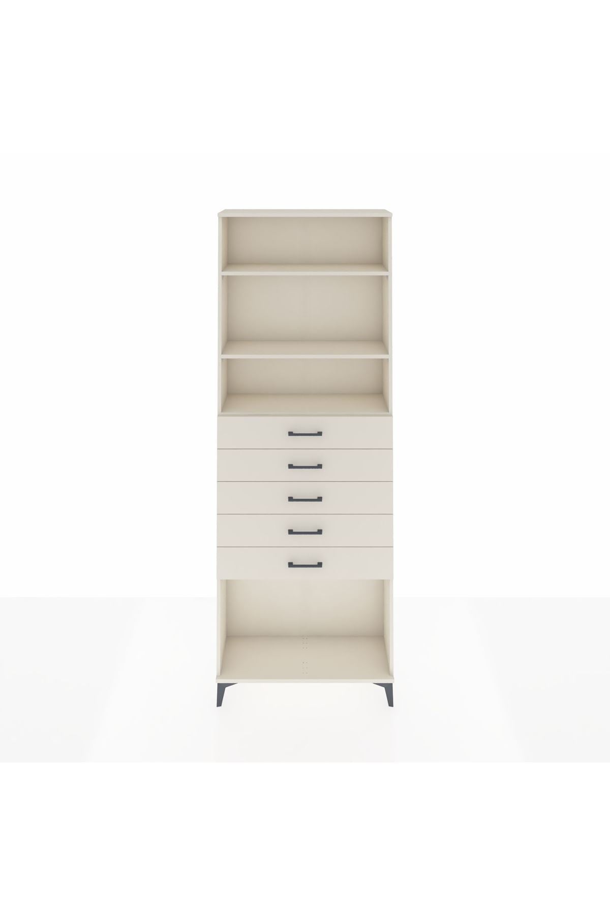 Arges Dolap 3 Raflı 5 Çekmeceli 88x30x243 - S33M244V1A