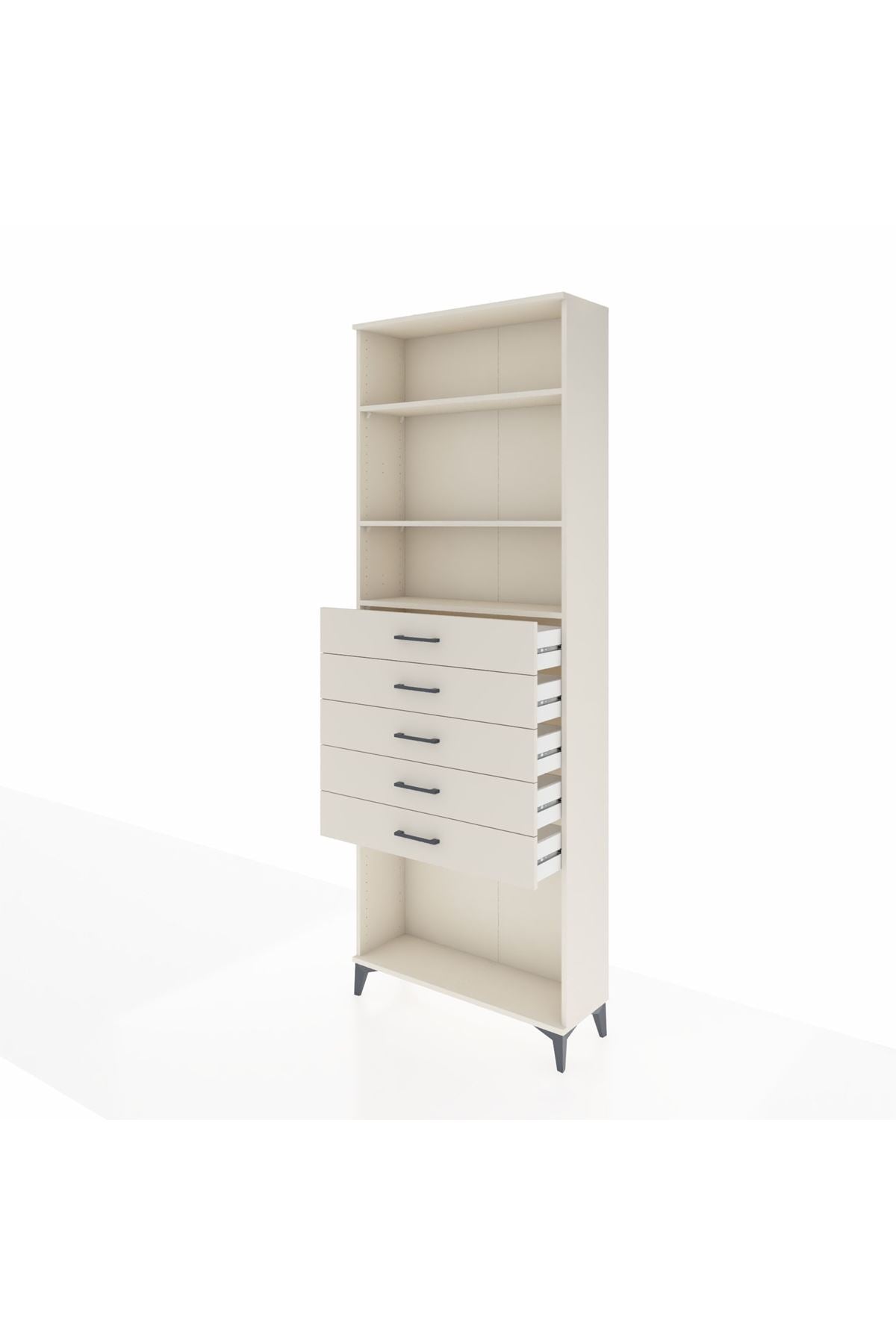 Arges Dolap 3 Raflı 5 Çekmeceli 88x30x243 - S33M244V1A