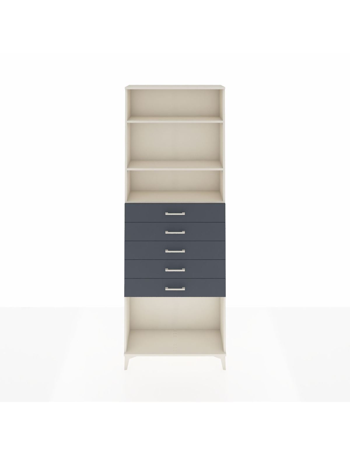 Arges Dolap 3 Raflı 5 Çekmeceli 88x30x243 - S33M244V2A