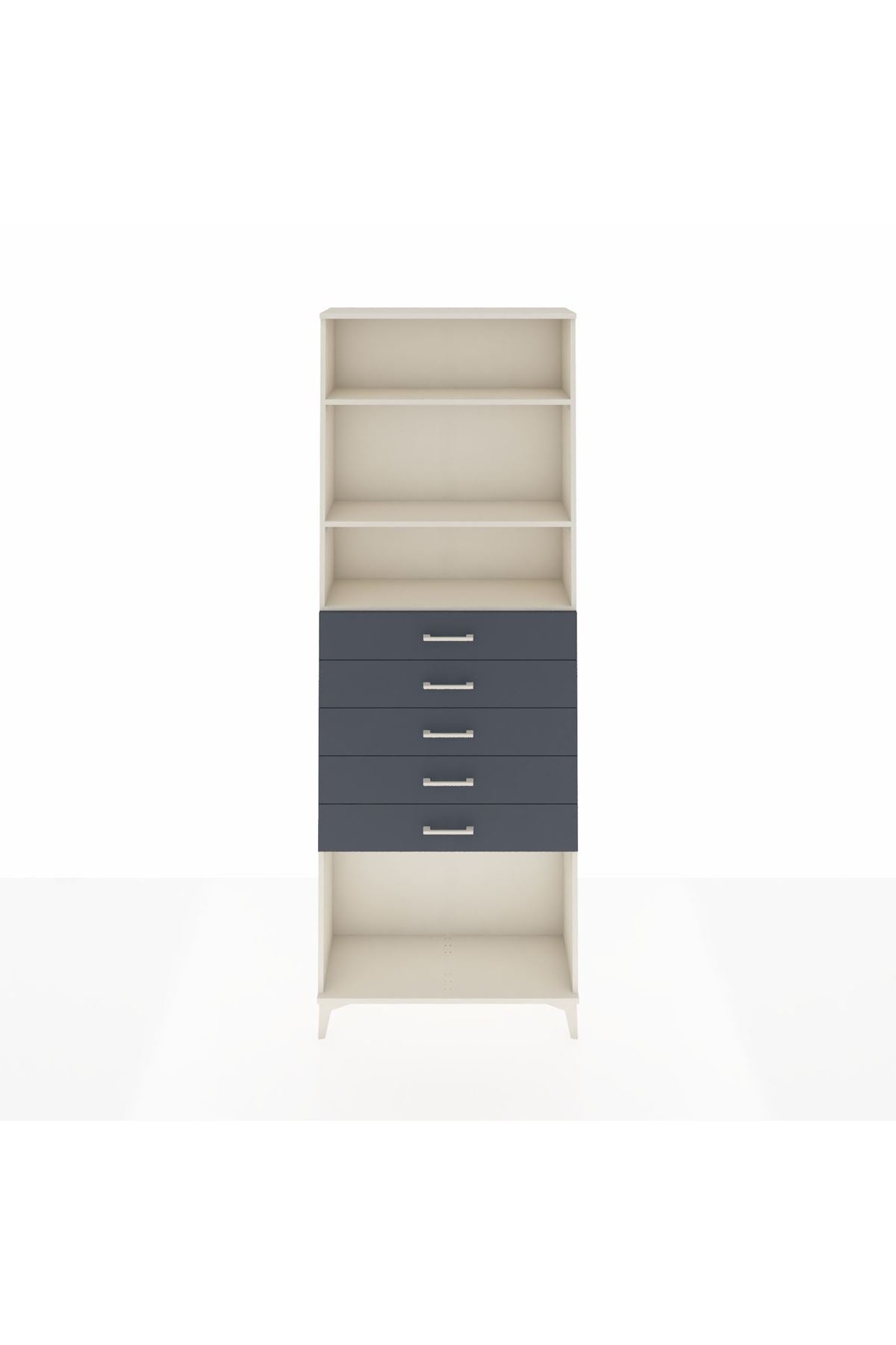 Arges Dolap 3 Raflı 5 Çekmeceli 88x30x243 - S33M244V2A