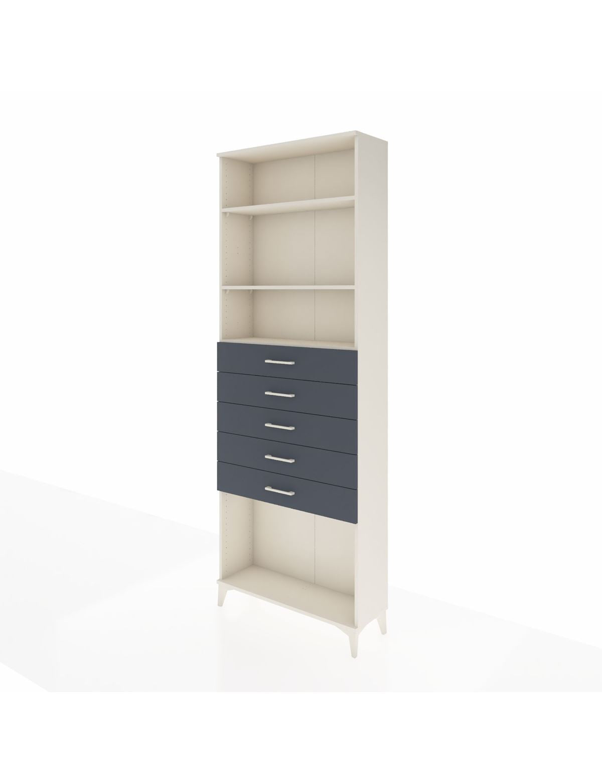 Arges Dolap 3 Raflı 5 Çekmeceli 88x30x243 - S33M244V2A