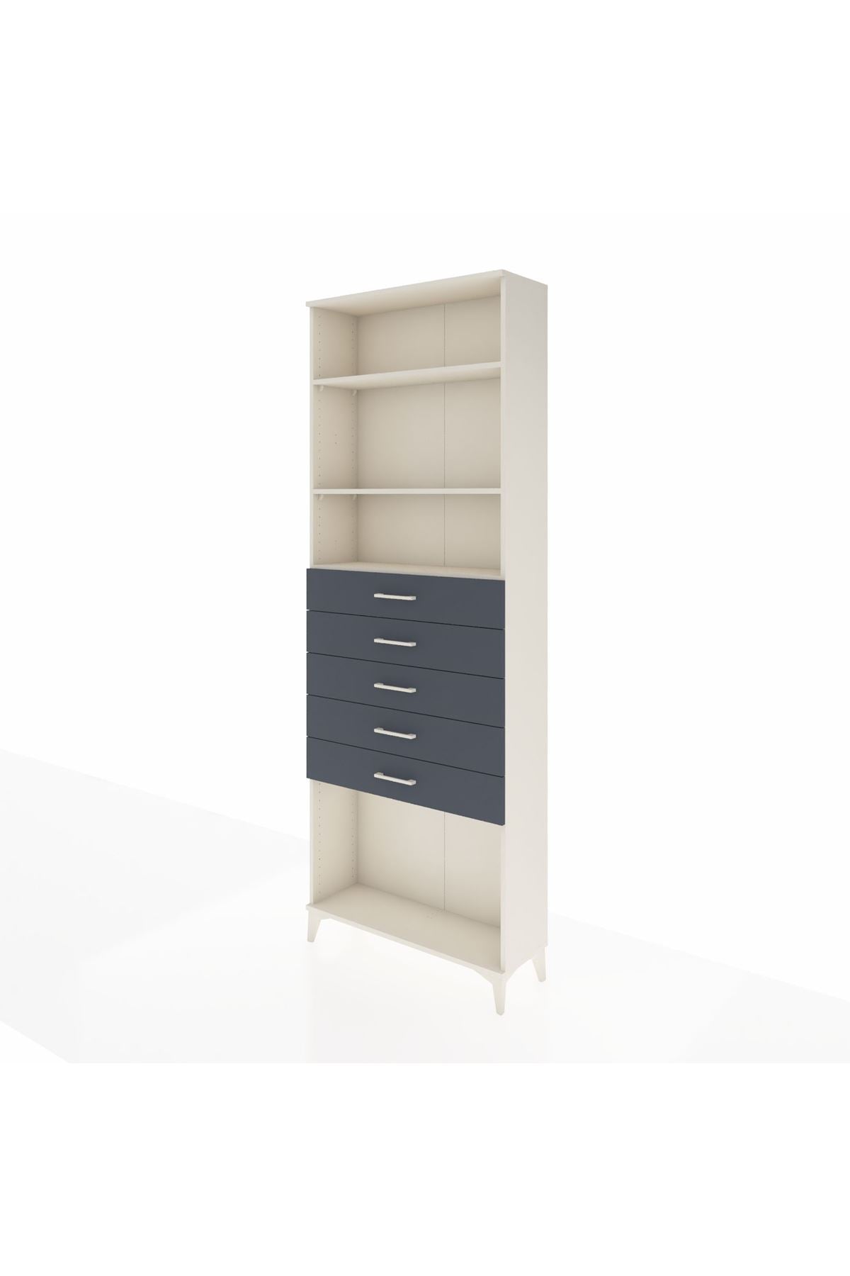 Arges Dolap 3 Raflı 5 Çekmeceli 88x30x243 - S33M244V2A