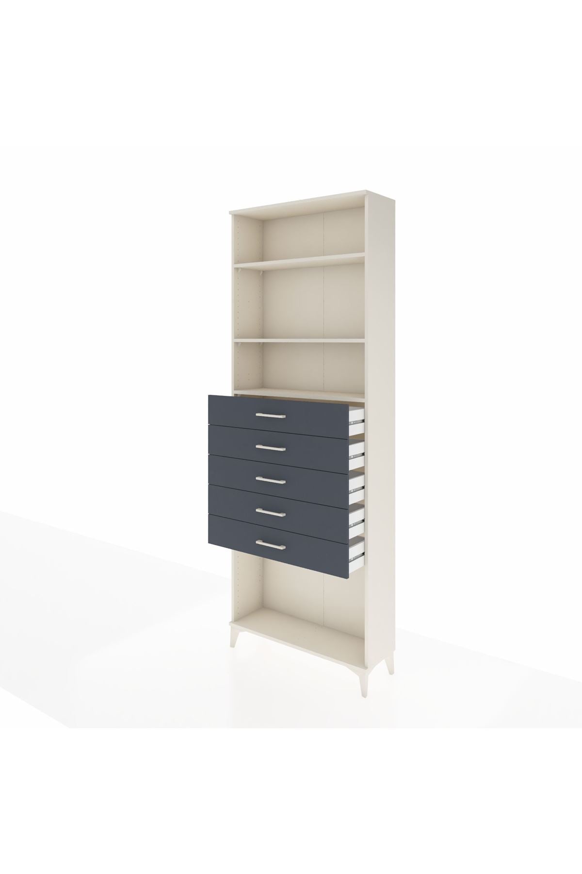 Arges Dolap 3 Raflı 5 Çekmeceli 88x30x243 - S33M244V2A