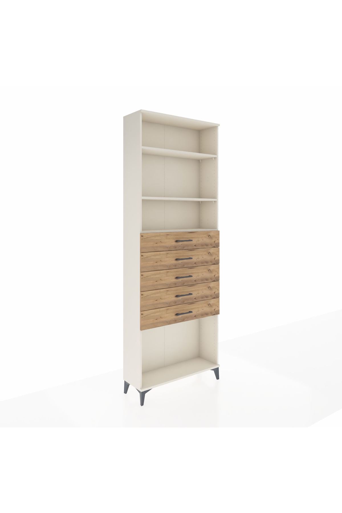 Arges Dolap 3 Raflı 5 Çekmeceli 88x30x243 - S33M244V3A