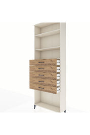Arges Dolap 3 Raflı 5 Çekmeceli 88x30x243 - S33M244V3A