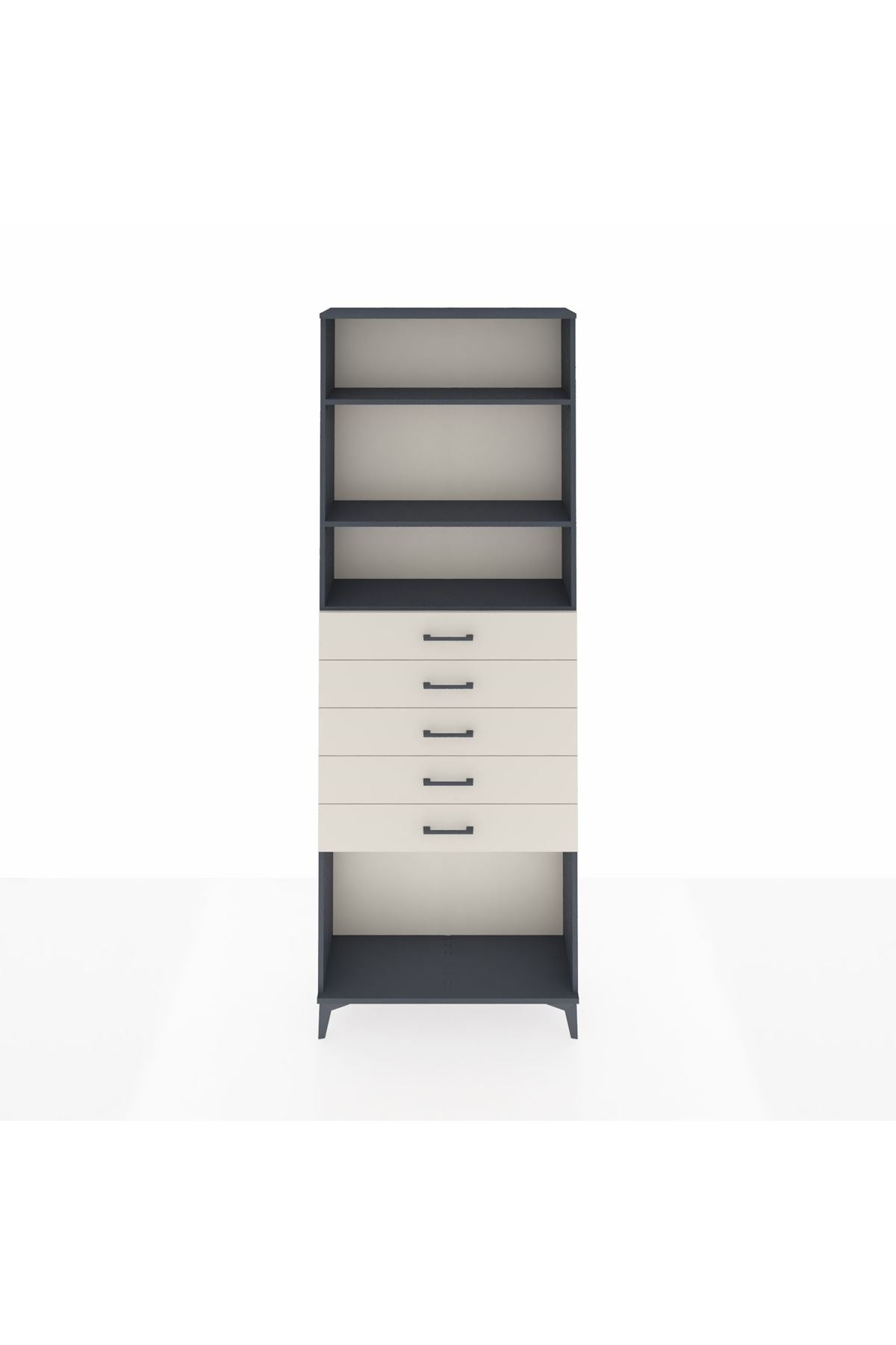 Arges Dolap 3 Raflı 5 Çekmeceli 88x30x243 - S33M244V4A