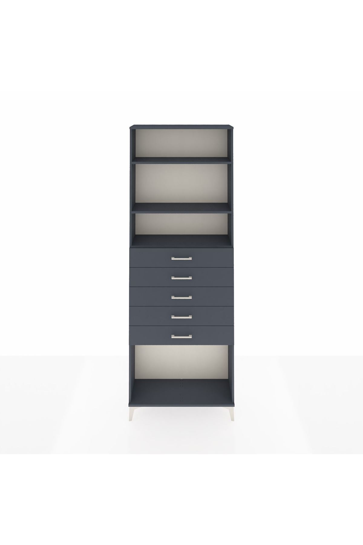 Arges Dolap 3 Raflı 5 Çekmeceli 88x30x243 - S33M244V5A