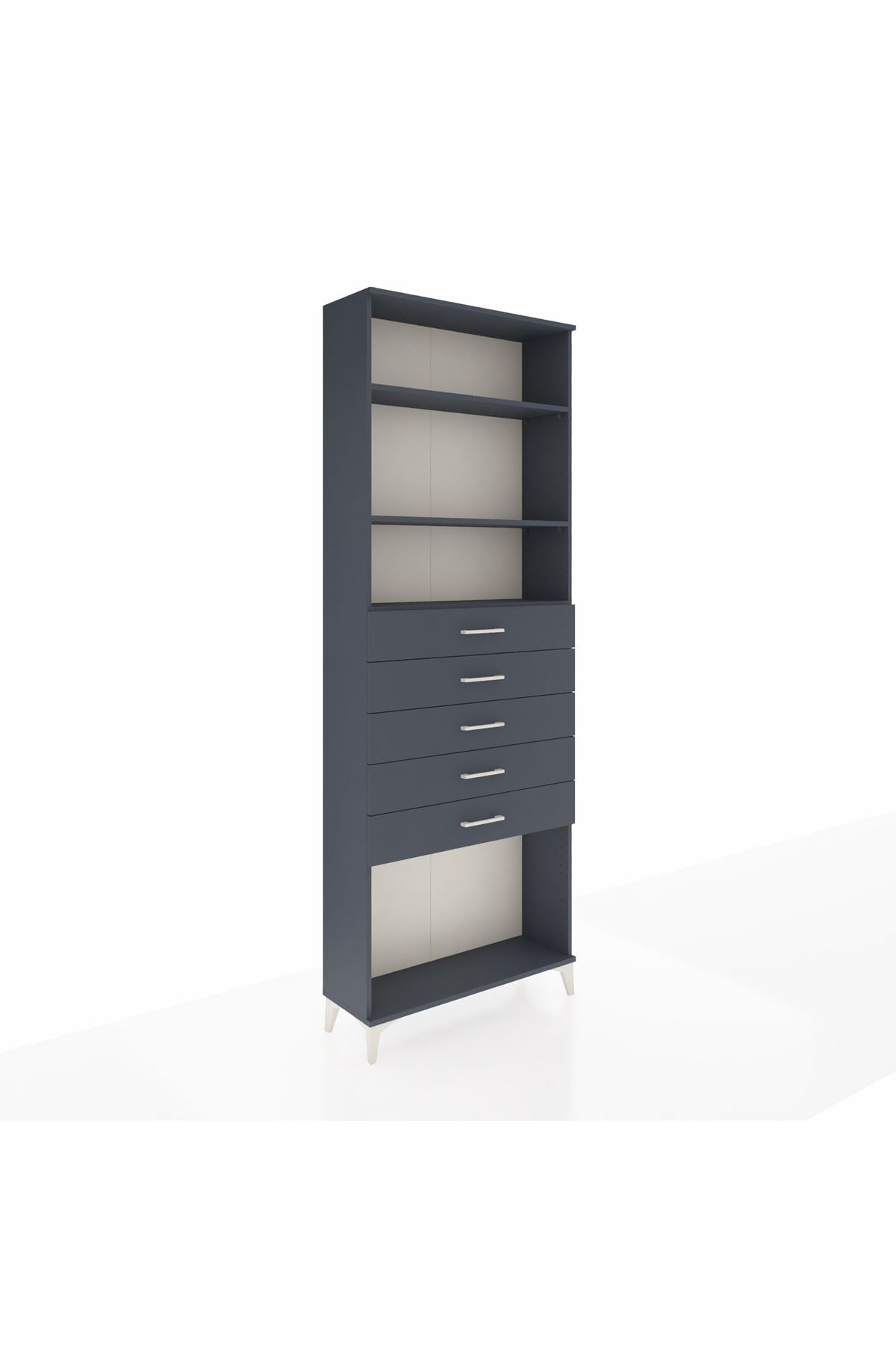 Arges Dolap 3 Raflı 5 Çekmeceli 88x30x243 - S33M244V5A