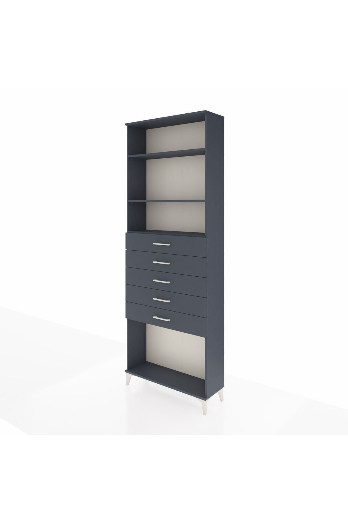 Arges Dolap 3 Raflı 5 Çekmeceli 88x30x243 - S33M244V5A
