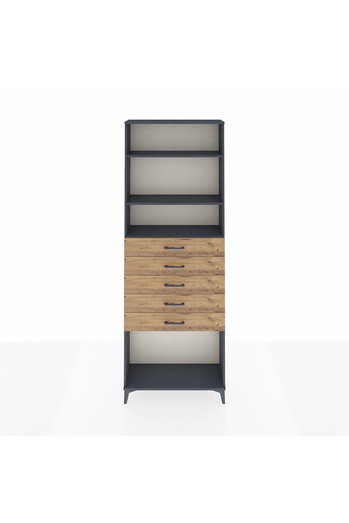 Arges Dolap 3 Raflı 5 Çekmeceli 88x30x243 - S33M244V6A