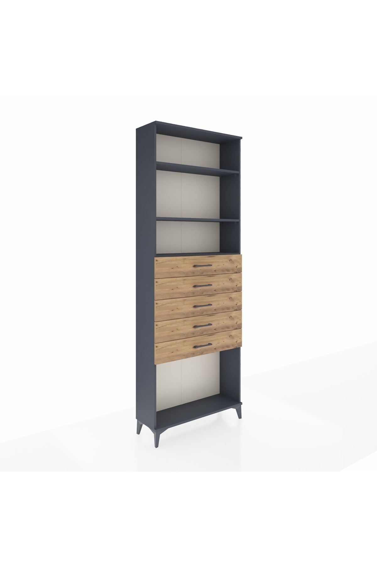Arges Dolap 3 Raflı 5 Çekmeceli 88x30x243 - S33M244V6A