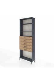 Arges Dolap 3 Raflı 5 Çekmeceli 88x30x243 - S33M244V6A