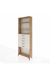 Arges Dolap 3 Raflı 5 Çekmeceli 88x30x243 - S33M244V7A