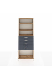 Arges Dolap 3 Raflı 5 Çekmeceli 88x30x243 - S33M244V8A