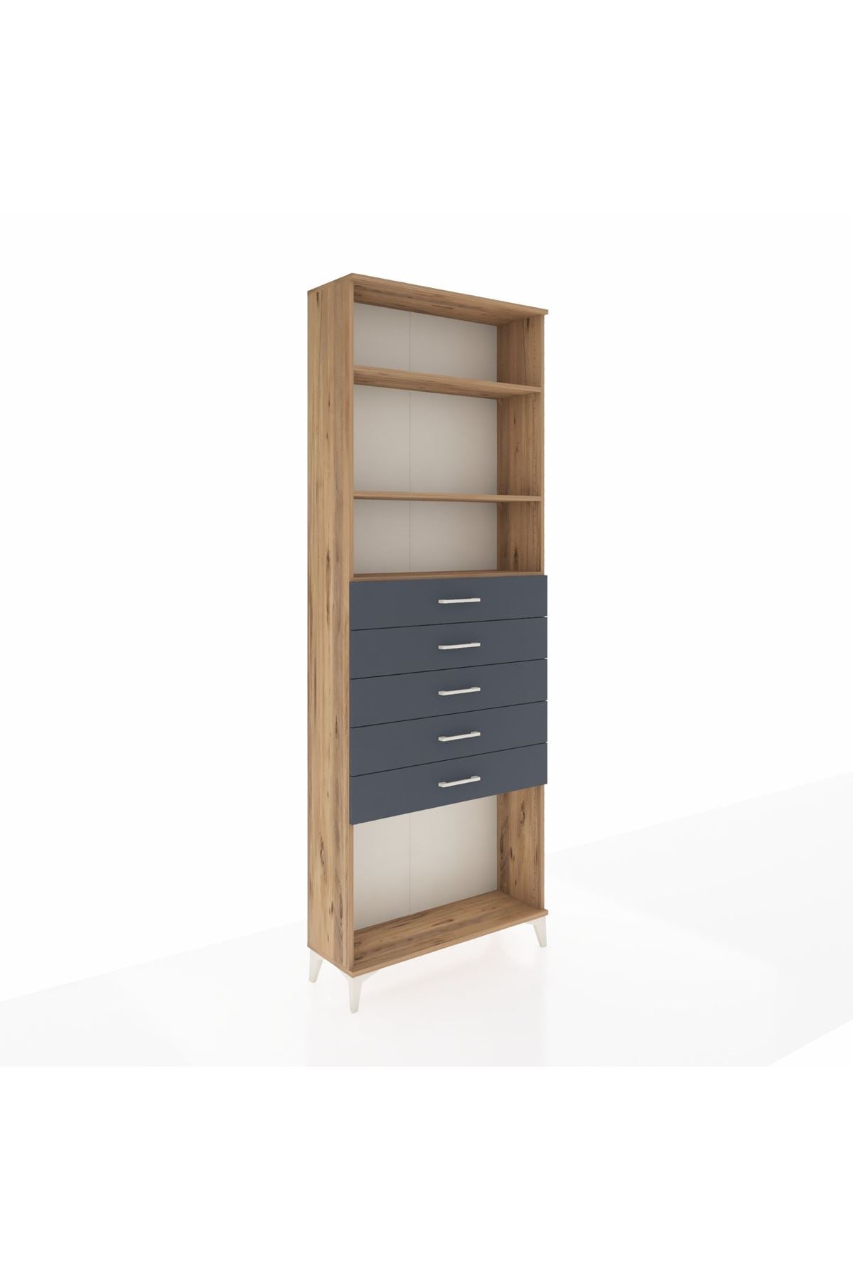 Arges Dolap 3 Raflı 5 Çekmeceli 88x30x243 - S33M244V8A