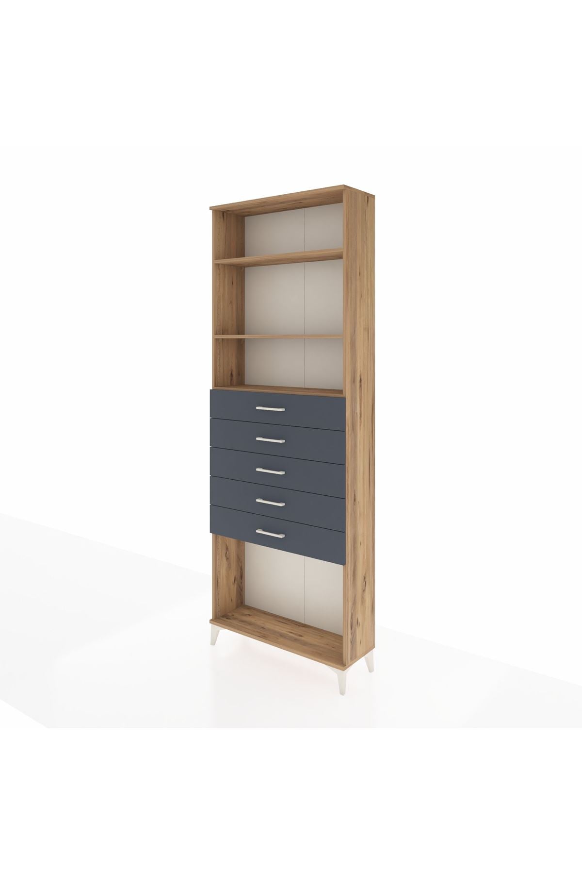 Arges Dolap 3 Raflı 5 Çekmeceli 88x30x243 - S33M244V8A