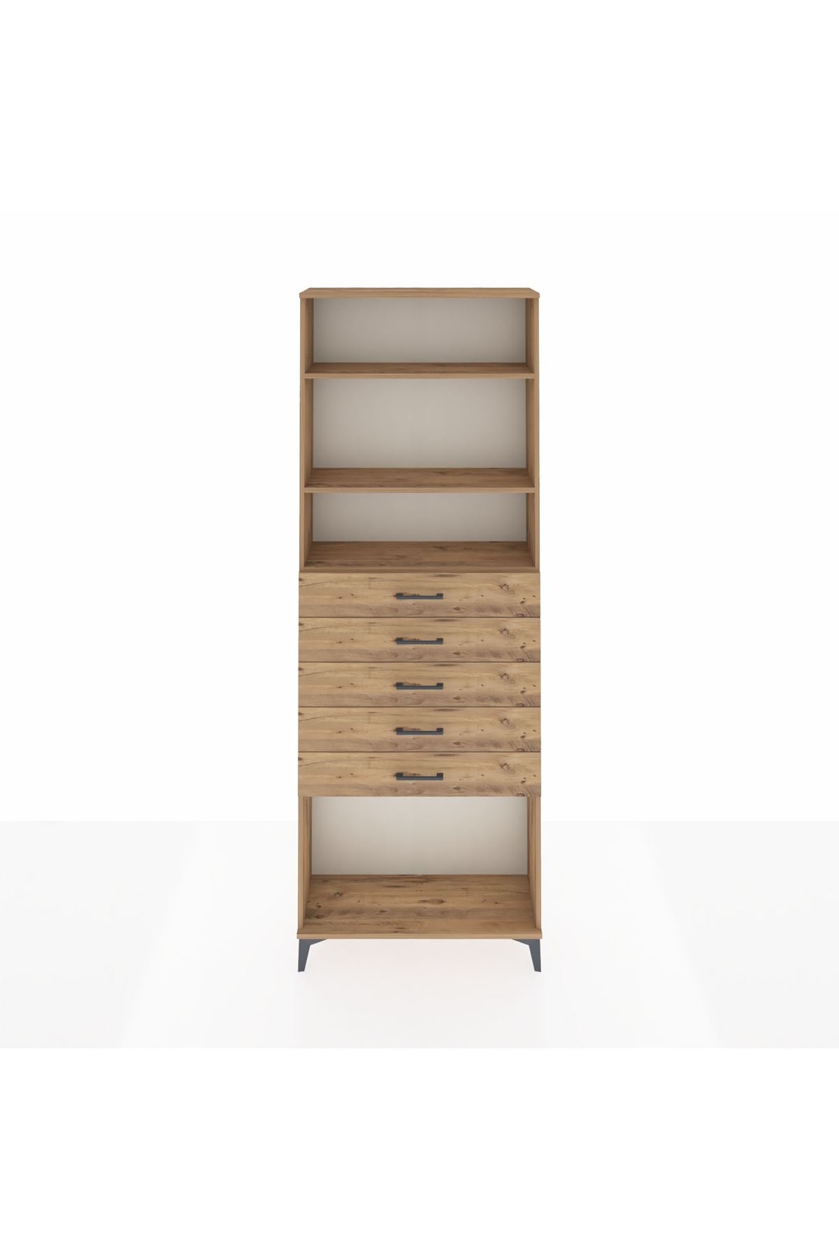 Arges Dolap 3 Raflı 5 Çekmeceli 88x30x243 - S33M244V9A