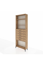 Arges Dolap 3 Raflı 5 Çekmeceli 88x30x243 - S33M244V9A