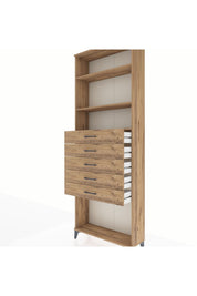 Arges Dolap 3 Raflı 5 Çekmeceli 88x30x243 - S33M244V9A