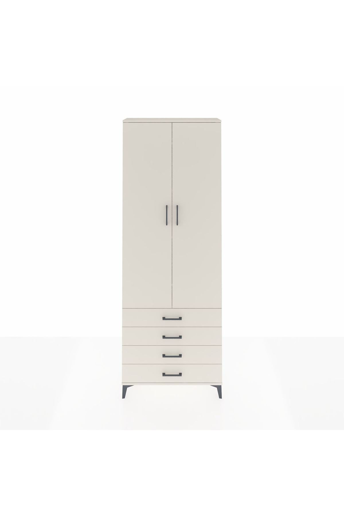 Arges Dolap 5 Raflı 4 Çekmeceli 2 Kapaklı 88x30x243 - S33M245V1A