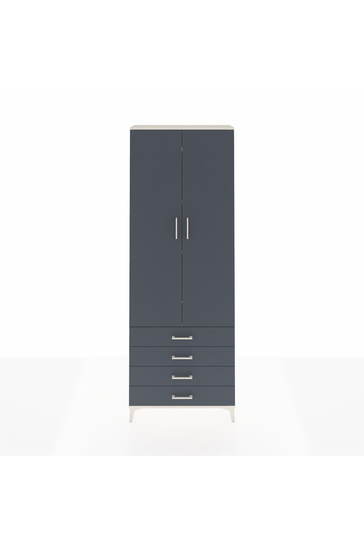 Arges Dolap 5 Raflı 4 Çekmeceli 2 Kapaklı 88x30x243 - S33M245V2A