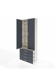 Arges Dolap 5 Raflı 4 Çekmeceli 2 Kapaklı 88x30x243 - S33M245V2A