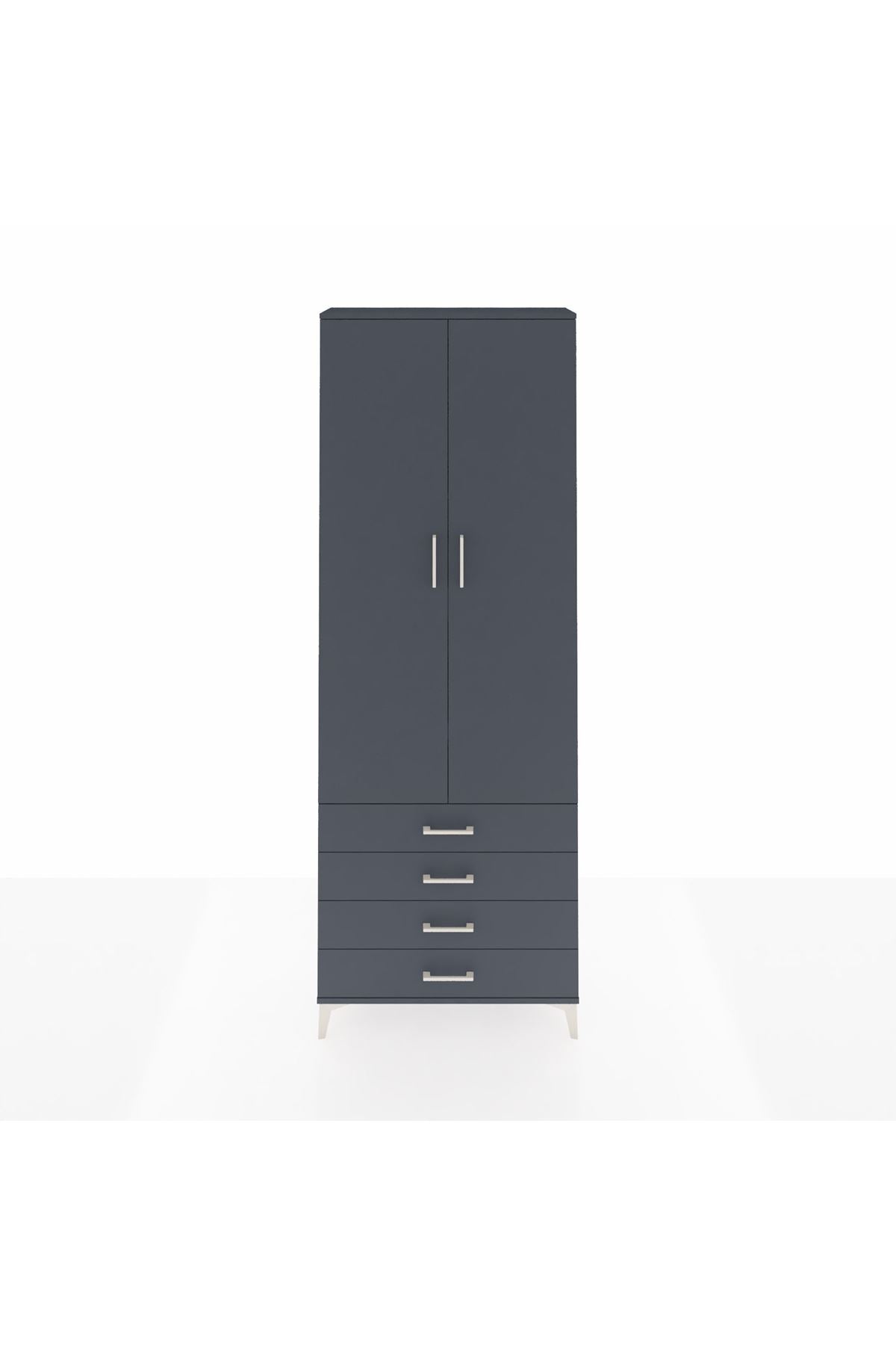 Arges Dolap 5 Raflı 4 Çekmeceli 2 Kapaklı 88x30x243 - S33M245V5A