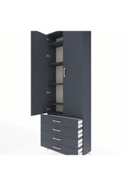 Arges Dolap 5 Raflı 4 Çekmeceli 2 Kapaklı 88x30x243 - S33M245V5A