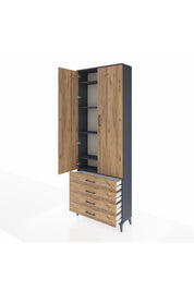 Arges Dolap 5 Raflı 4 Çekmeceli 2 Kapaklı 88x30x243 - S33M245V6A