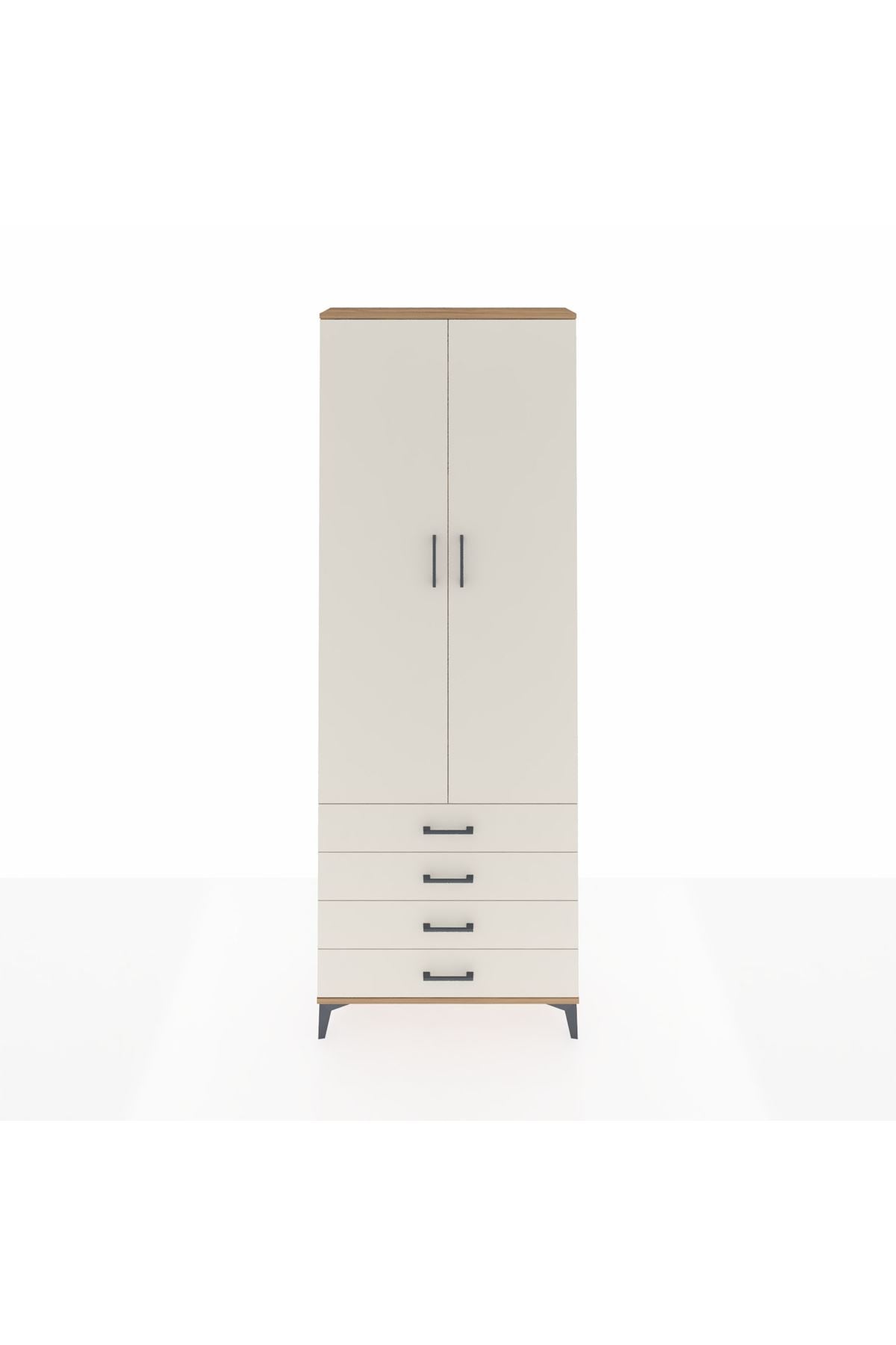 Arges Dolap 5 Raflı 4 Çekmeceli 2 Kapaklı 88x30x243 - S33M245V7A